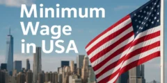 صورة يوضح الحد الادنى للاجور في امريكا لعام 2025 مع مقارنة بين الولايات ومعدل الأجر الفيدرالي.