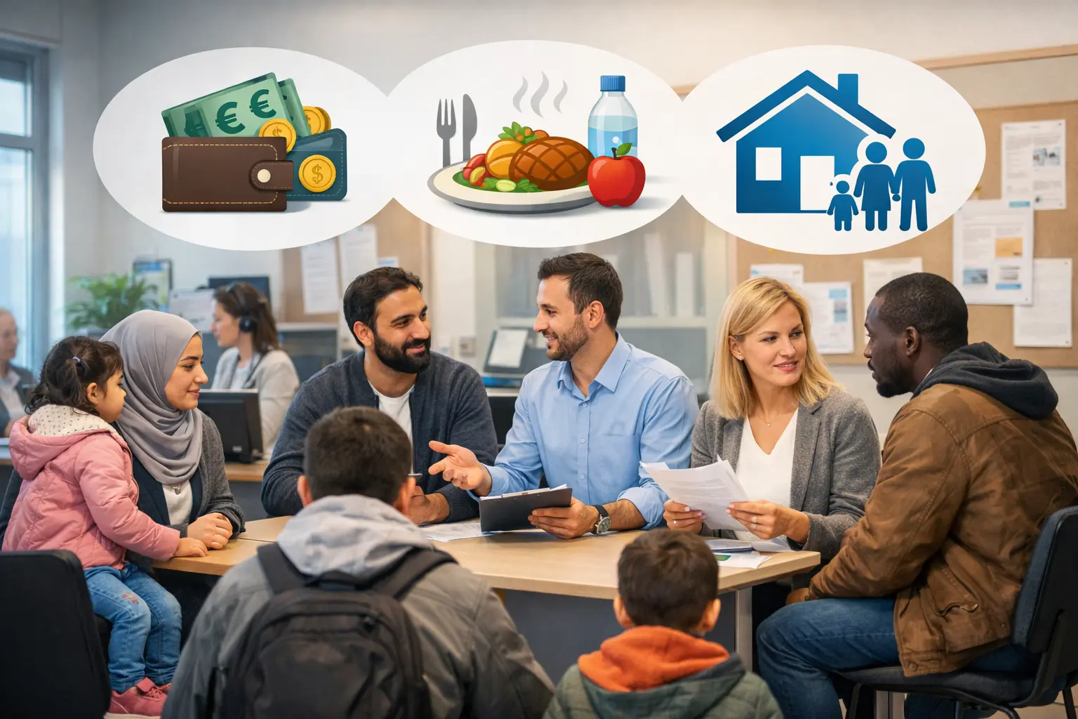 توضيح شامل لعناصر رواتب اللجوء في بلجيكا 2025 والدعم المالي المقدم للاجئين.